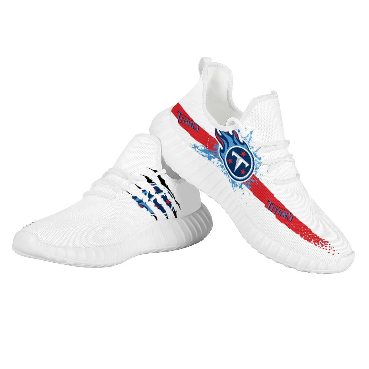 Women's Tennessee Titans Mesh Knit Sneakers/Shoes 005